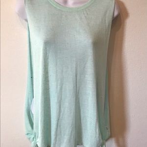 Victoria’s Secret Drop Armhole Tee With Knots Mint Green Size Small